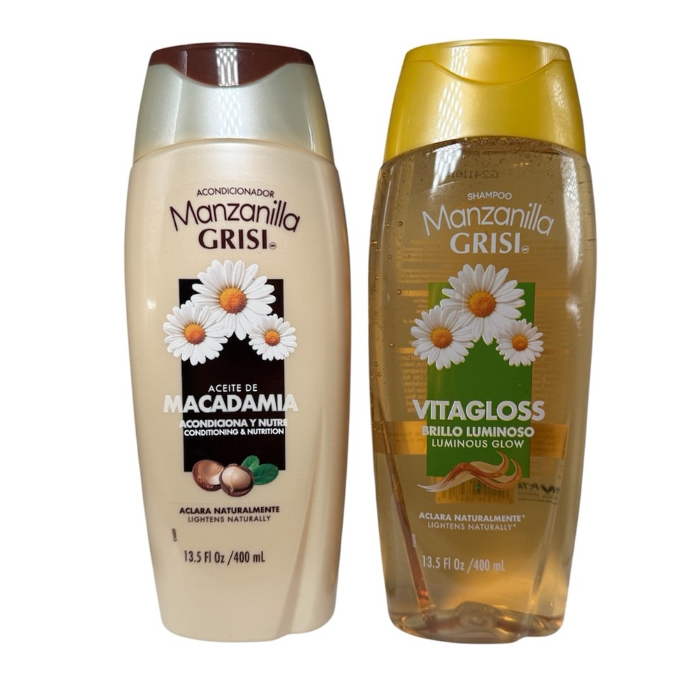 Grisi Manzanilla Shampoo & Conditioner Set - Vitagloss & Macadamia - 13.5 fl oz
